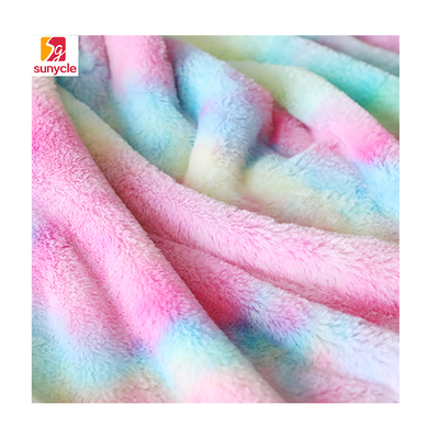 Faux Fluffy Fur Fabric Antistatic Faux Fluffy Fur Fabric 288F با مقاومت سایشی بالا