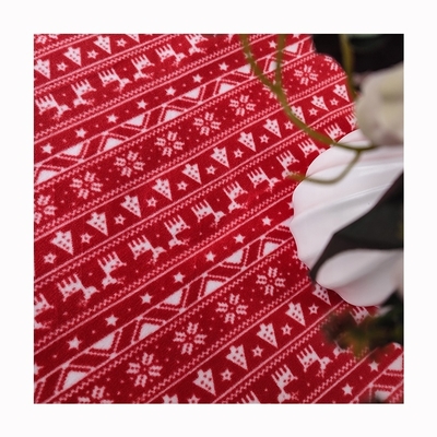 الگوی سفارشی پلی استر 150D/288F Micro Fleece Fabric Reathable 250GSM