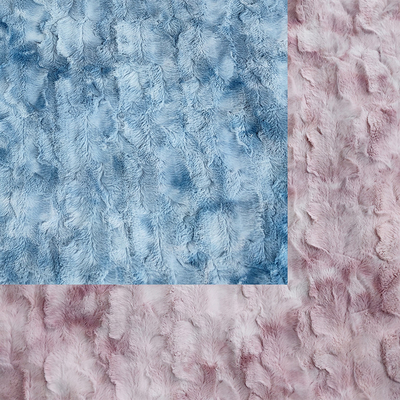 کراوات پتو رنگ شده Pv Fleece Brush Fur Fabric 260gsm
