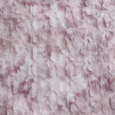 کراوات پتو رنگ شده Pv Fleece Brush Fur Fabric 260gsm