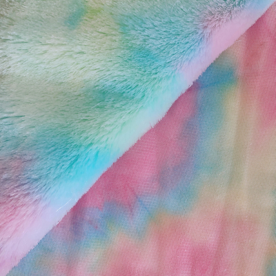 Faux Fluffy Fur Fabric Antistatic Faux Fluffy Fur Fabric 288F با مقاومت سایشی بالا